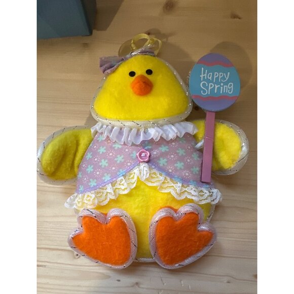 Spring Chick Fiber Optic Light Up Accents Plush Window Decor Easter Festive - Picture 10 of 10